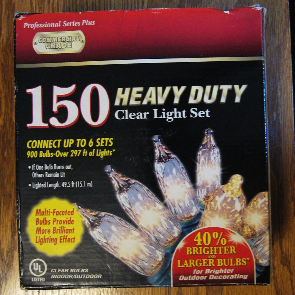 NOS Professional Series Plus Commercial  Grade 150 Heavy Duty Clear Light Set.